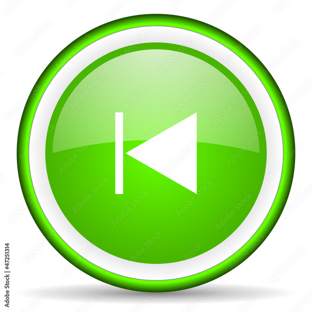 prev green glossy icon on white background prev green glossy icon on white background