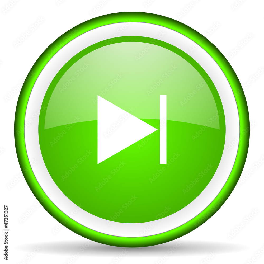 next green glossy icon on white background next green glossy icon on white background