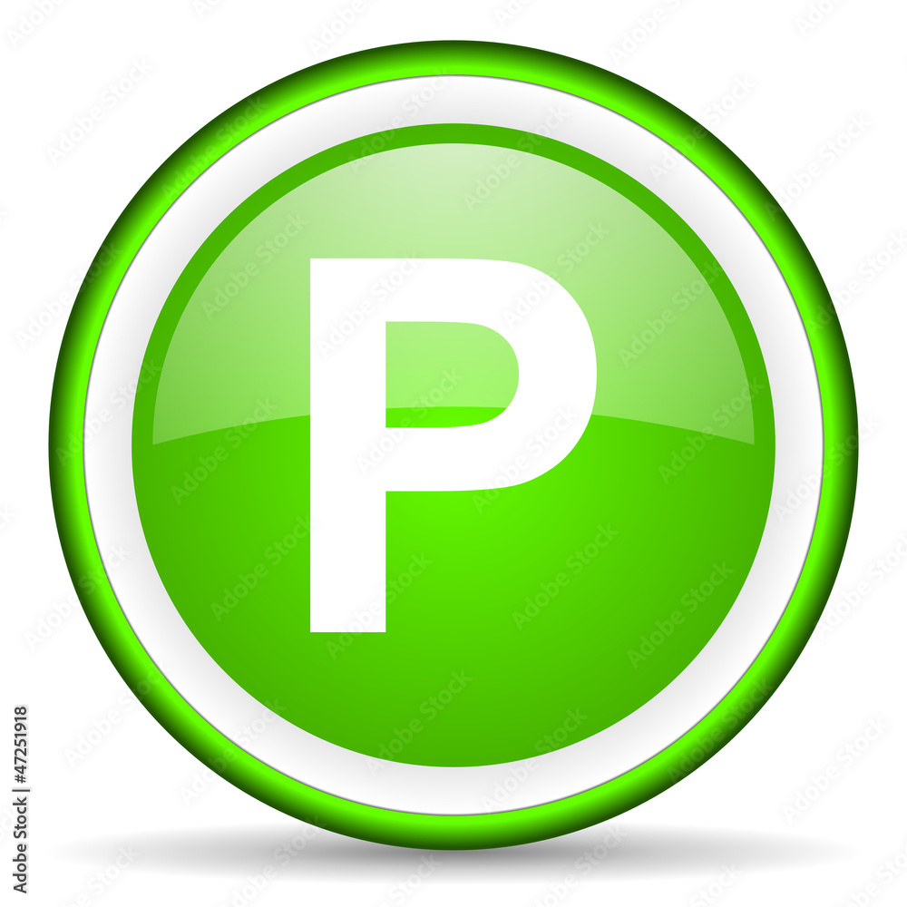 park green glossy icon on white background park green glossy icon on white background