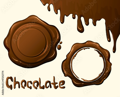 Chocolate stamp and stains