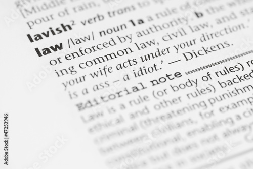 Macro Dictionary Word: Law.