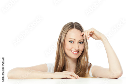 Attractive young woman smiling