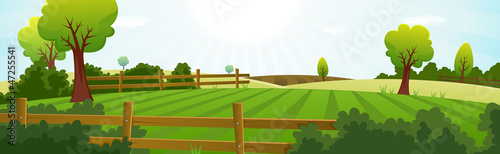 Agriculture And Farming Summer Landscape