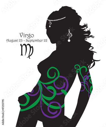 Stylized zodiac sign Virgo