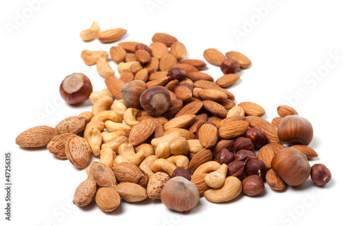 Cashews, hazelnuts and almonds