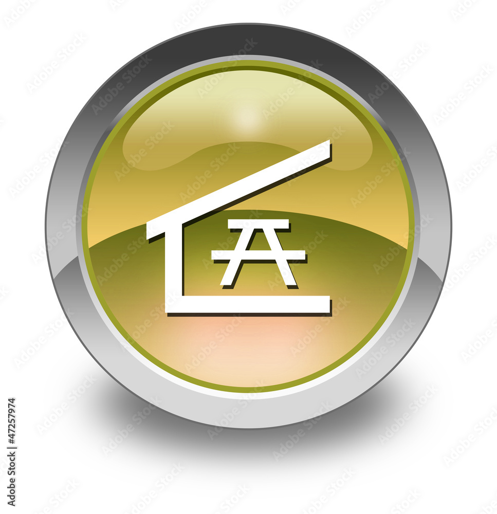 Obraz premium Yellow Glossy Pictogram 