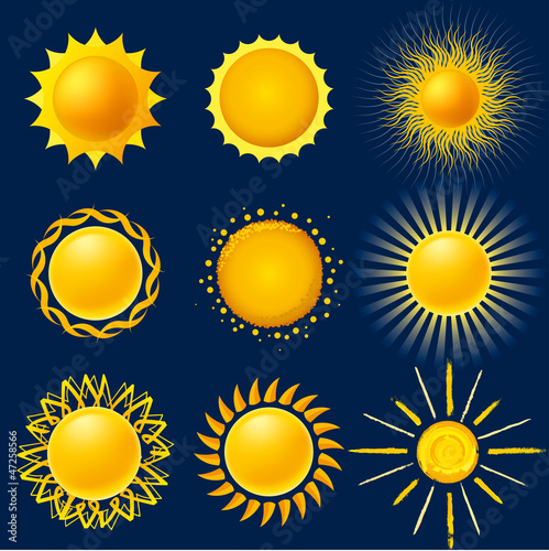 sun icon set