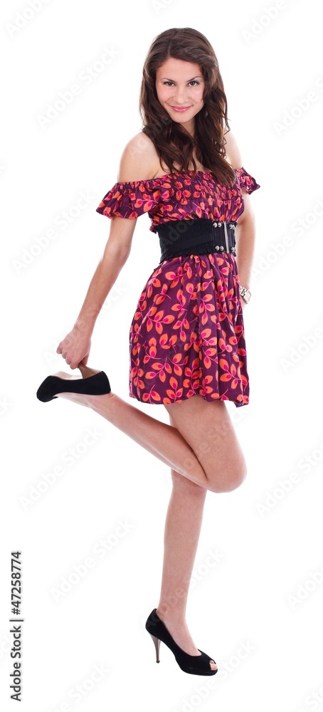 Pretty woman posing to camera