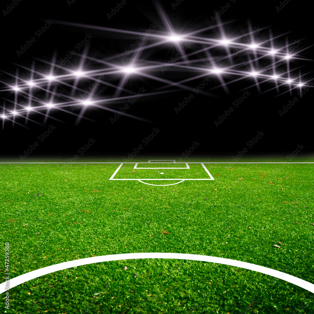 soccer field with light
