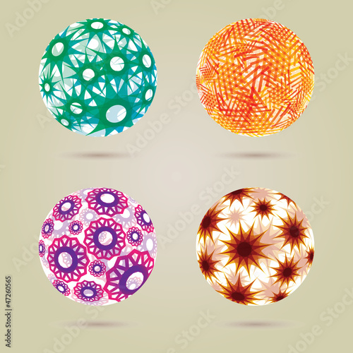 Abstract spheres - EPS10 file with transparencies