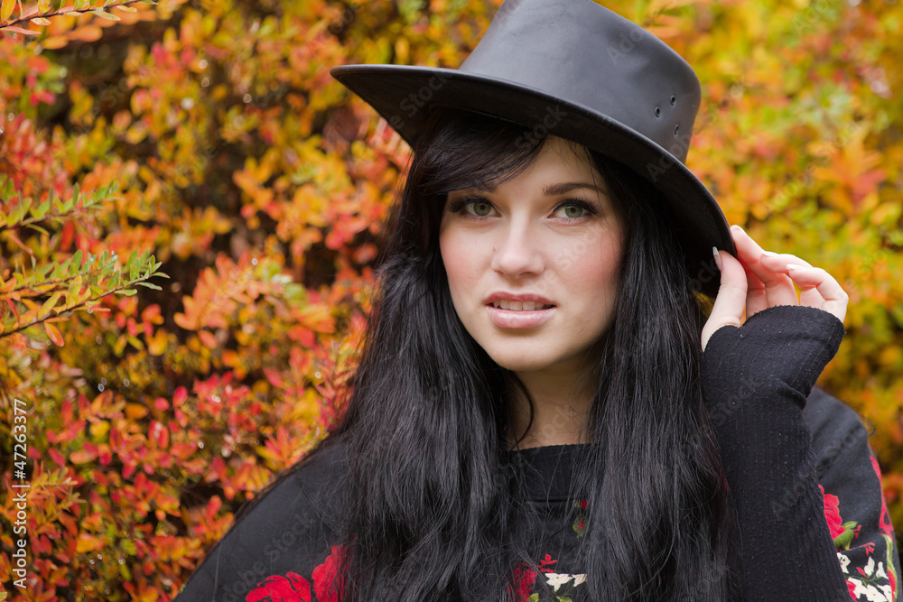 Beautiful elegant young woman and autumn colors. Beautiful elegant young woman and autumn colors.