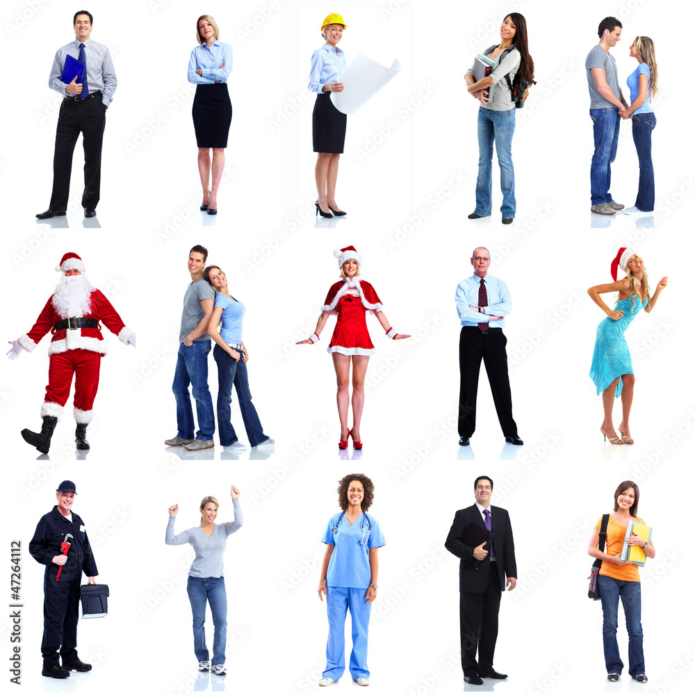 Obraz premium Group of workers people set.