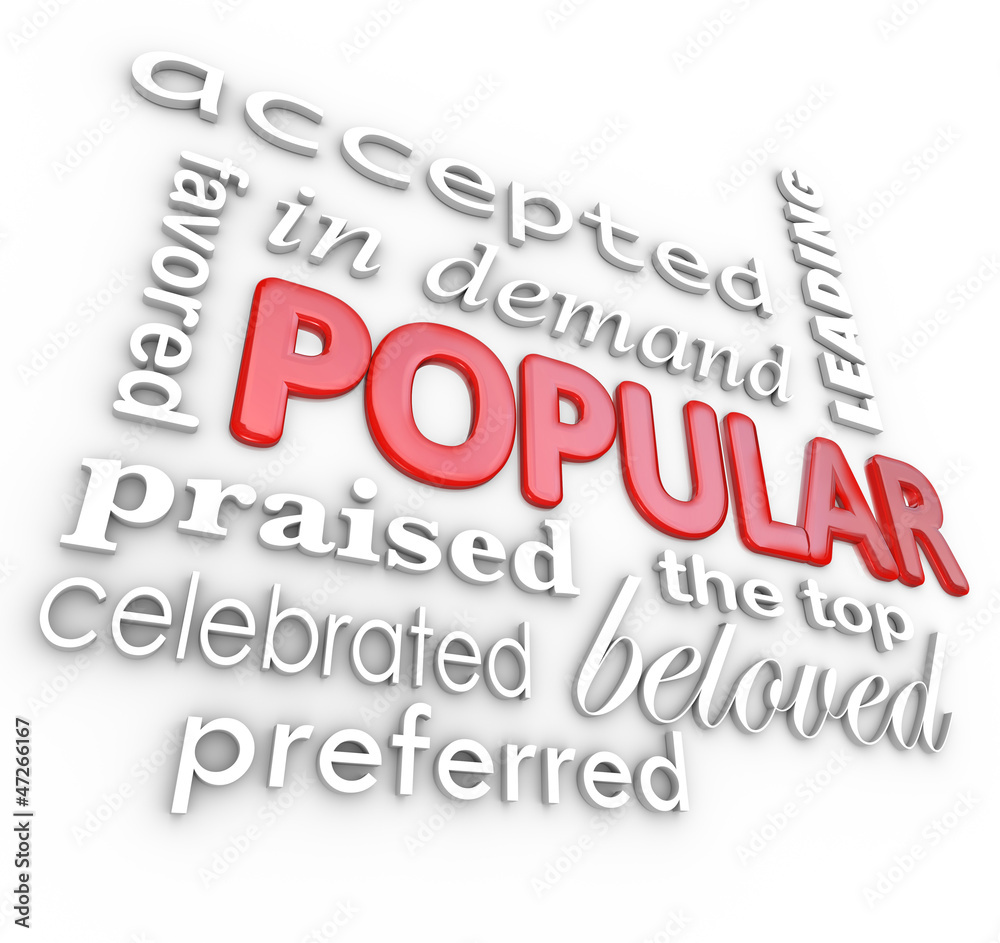 Popular Word Best In Demand Favorite Background Popular Word Best In Demand Favorite Background
