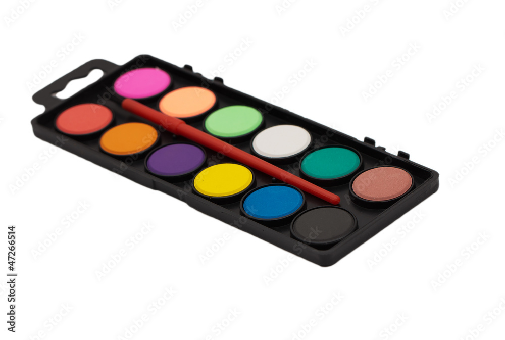 watercolor paints on a white background watercolor paints on a white background