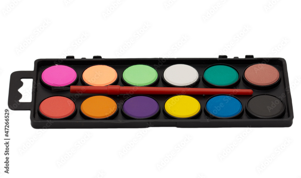 watercolor paints on a white background watercolor paints on a white background