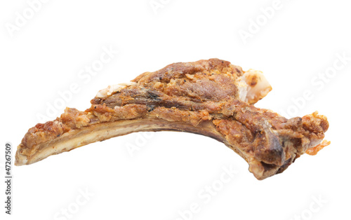 grilled meat on a white background photo