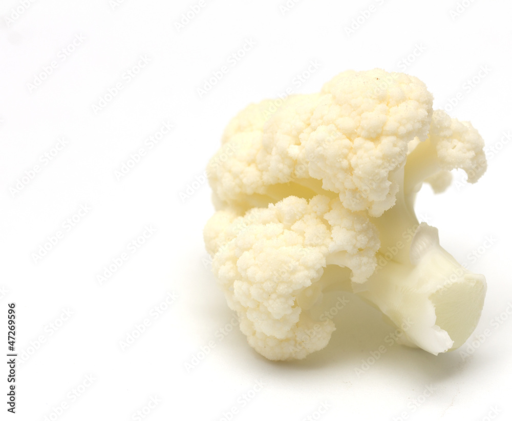 Fresh cauliflower cabbage vegetable on white background