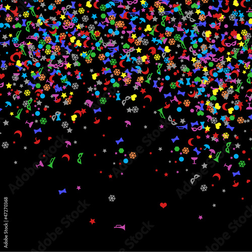 Confetti, New Year's celebration - background