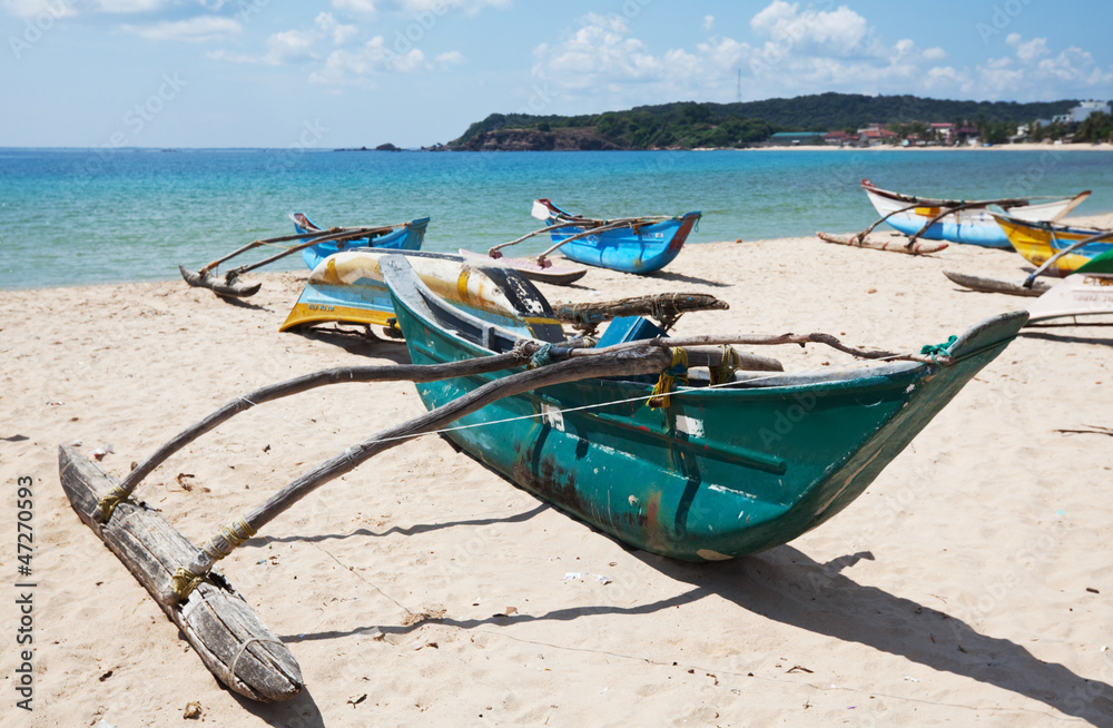 Obraz premium Boat on Sri Lanka