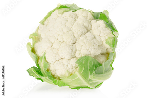 Cauliflower on white, clipping path included