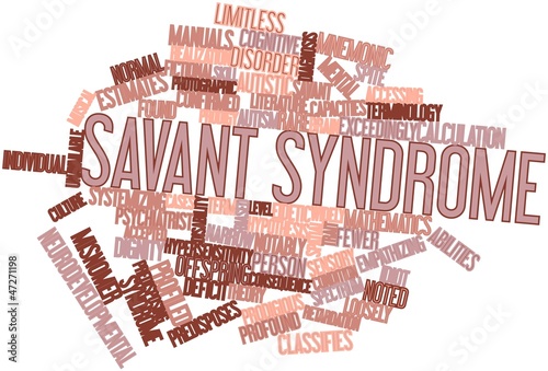 Word cloud for Savant syndrome photo