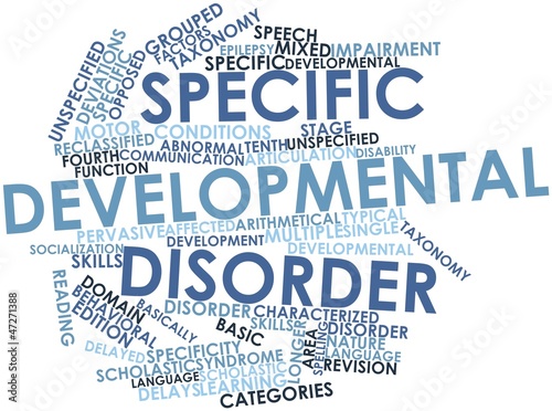 Word cloud for Specific developmental disorder