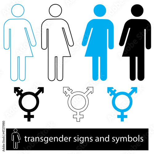 A set of transgender icons for web or print