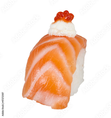 Sushi salmon sake