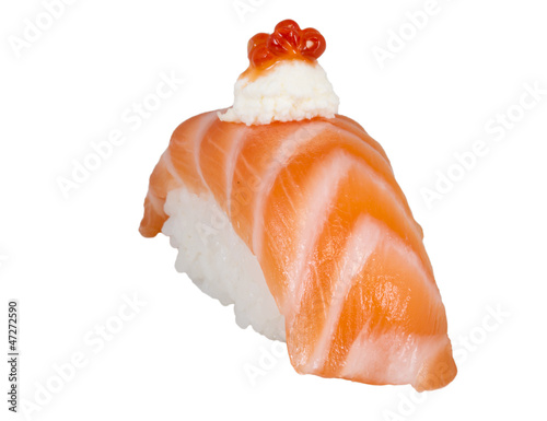 Sushi salmon sake
