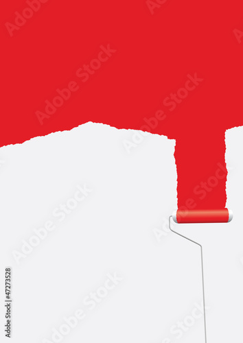 red paint roller background