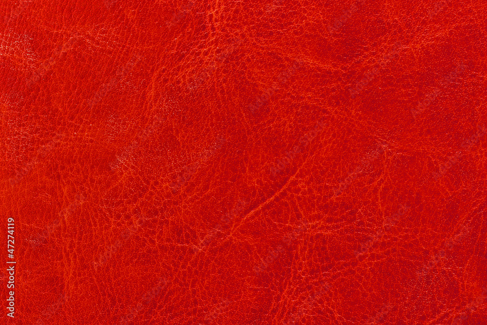 Red leather background or texture - obrazy, fototapety, plakaty 