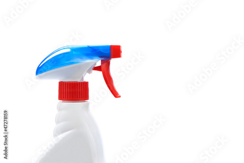 Detergent spray bottle  isolated on the white background