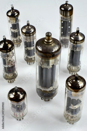 Plakat w ramie old vacuum tubes