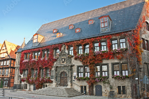 Obraz na płótnie Rathaus Quedlinburg 2 w salonie