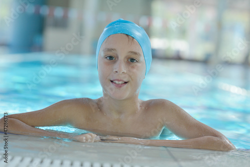 happy child on swimming pool © .shock