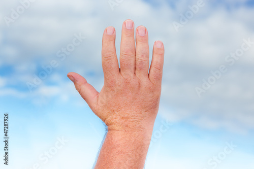 Hand up