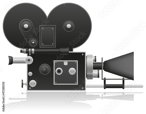 old movie camera vector illustration