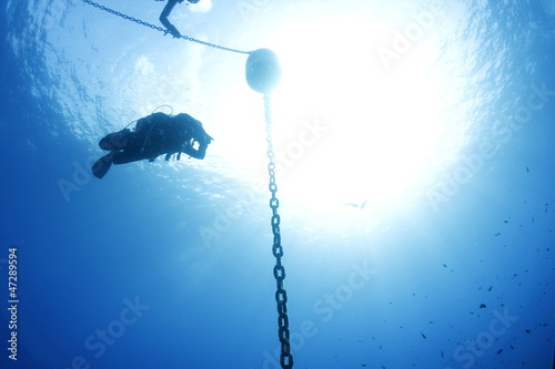 subacqueo immersione risalita catena boa