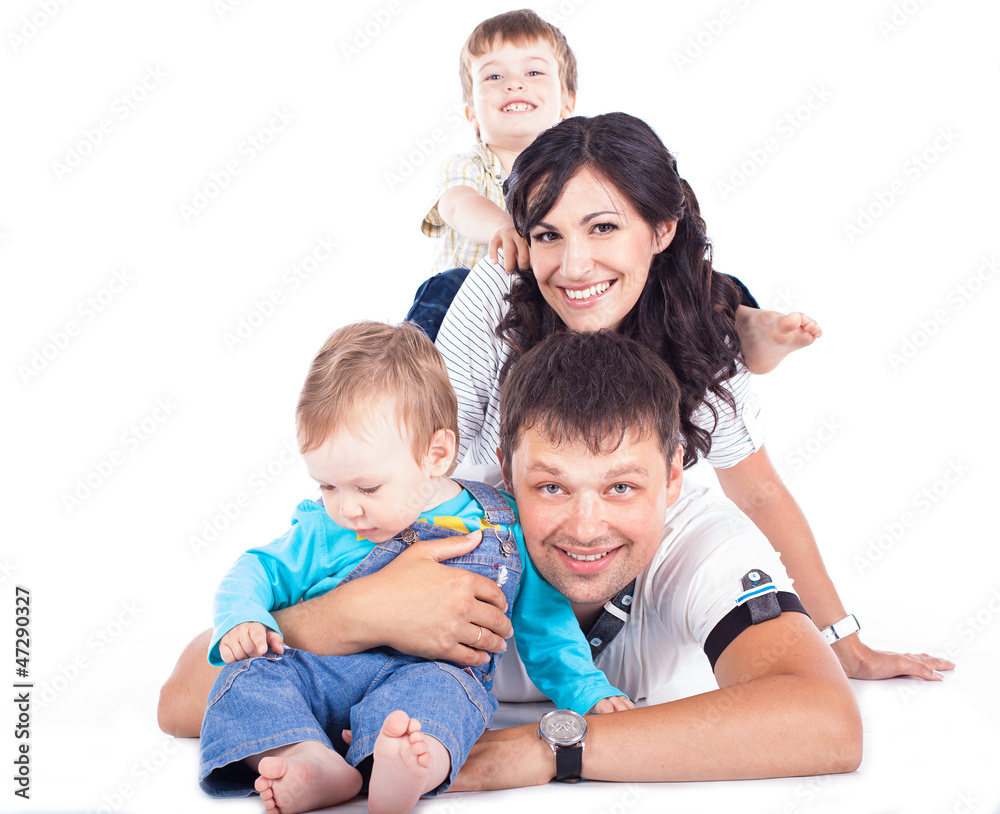 portrait of a family in studio portrait of a family in studio