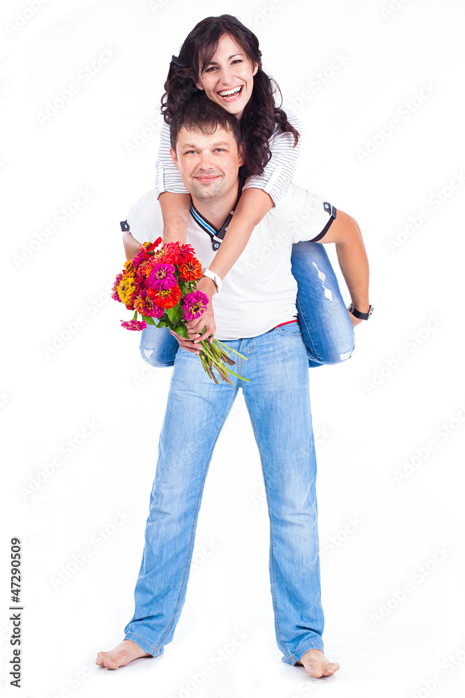 portrait of husband and wife in studio portrait of husband and wife in studio