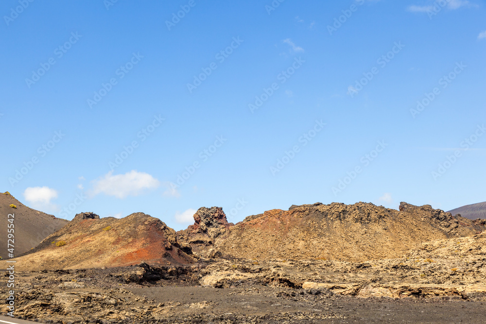 famous volcanoes of  Timanfaya National Park