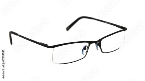 Seeing glasses on white