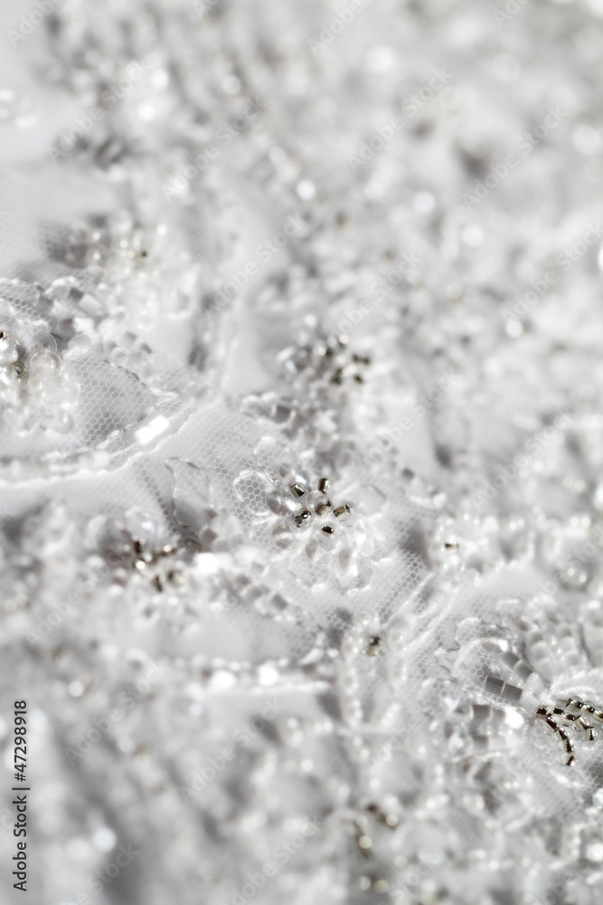 Detail of wedding dress Detail of wedding dress