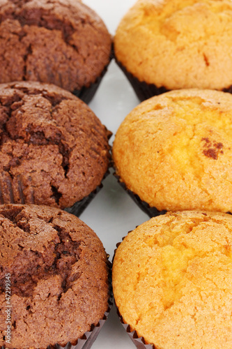 Fresh muffins close-up