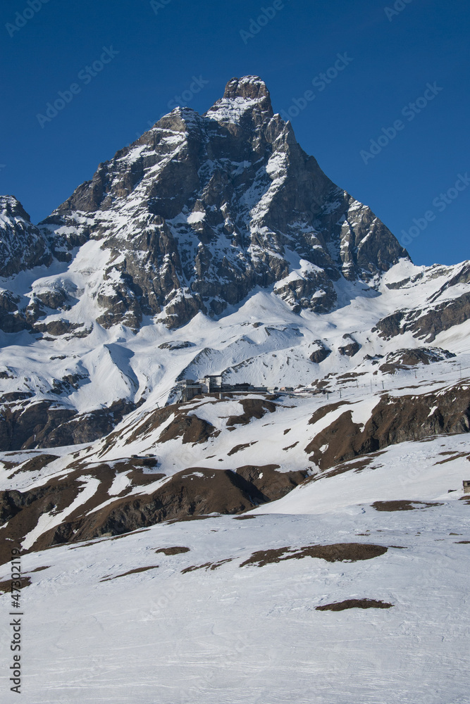 ski slopes under the Matterhorn