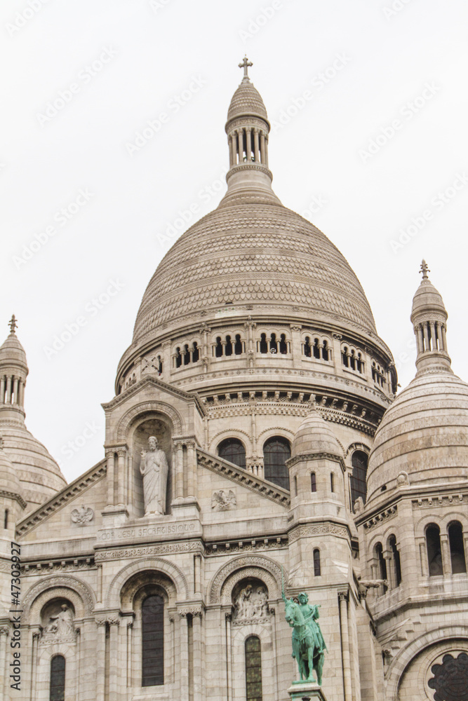 The external architecture of Sacre Coeur, Montmartre, Paris, Fra
