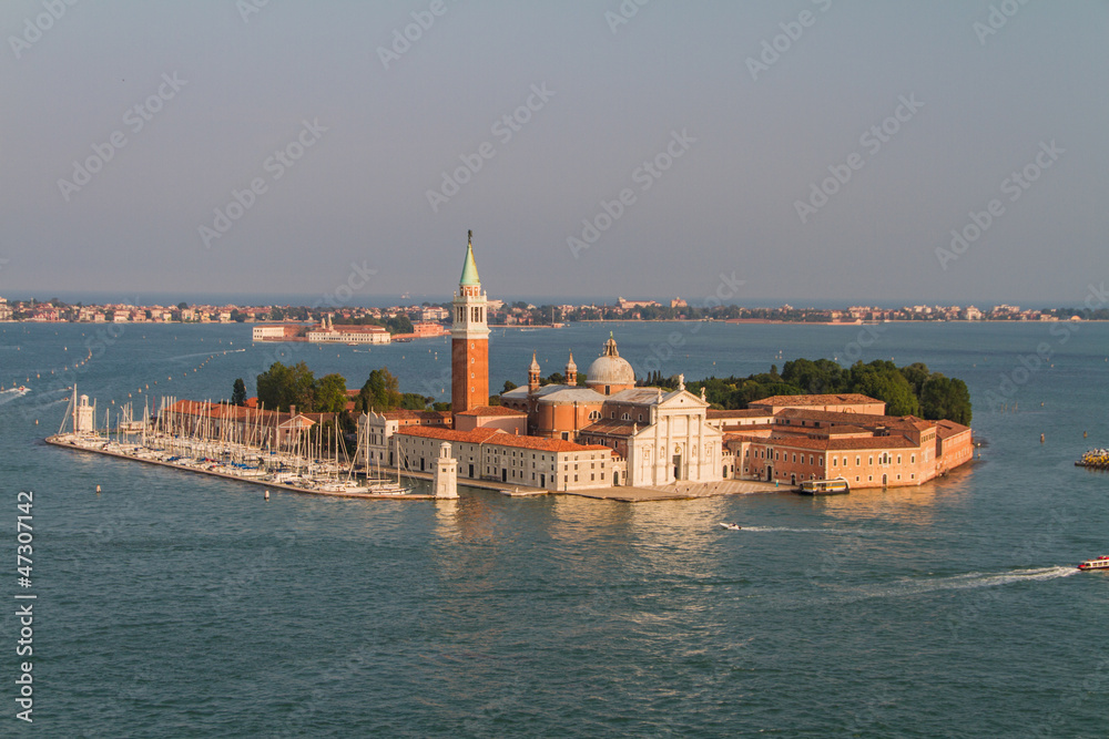 view of San Giorgio island, Venice, Italy