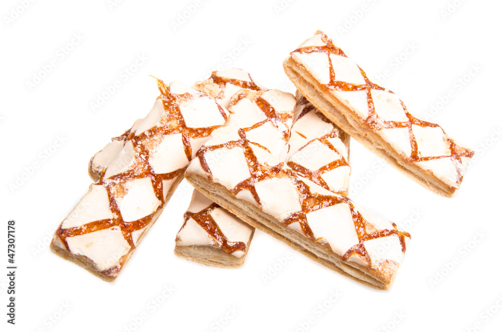 sweet cookies isolated on a white background