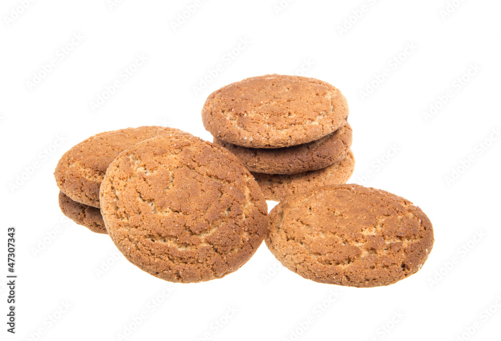 Heap of delicious cookies isolated on white background Heap of delicious cookies isolated on white background