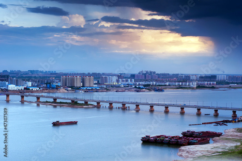 Evening bridge